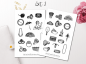 Preview: Vintage Accessoires Sticker Set